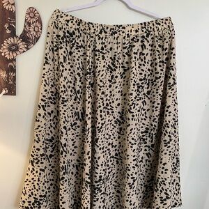 Leopard Print Women's Skirt 2XL